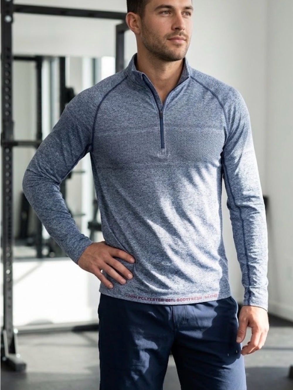 RHONE Navy Blue Heather Performance Tee